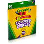 Crayola Long-Length Colored Pencil Set, 3.3 mm, 2B (#1), Assorted Lead/Barrel Colors, 50/Box View Product Image