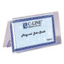 C-Line Tent Card Holders, 2" x 3 1/2", Rigid Heavyweight Clear Plastic, 40/Box View Product Image