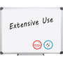 MasterVision Porcelain Value Dry Erase Board, 36 x 48, White, Aluminum Frame View Product Image
