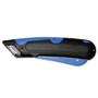 COSCO Easycut Cutter Knife w/Self-Retracting Safety-Tipped Blade, Black/Blue View Product Image