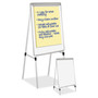 MasterVision Silver Easy Clean Dry Erase Quad-Pod Presentation Easel, 45" to 79", Silver View Product Image
