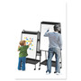 MasterVision Creation Station Magnetic Dry Erase Board, 29 1/2 x 74 7/8, Black Frame View Product Image