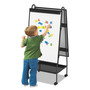 MasterVision Creation Station Magnetic Dry Erase Board, 29 1/2 x 74 7/8, Black Frame View Product Image