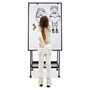 MasterVision Creation Station Magnetic Dry Erase Board, 29 1/2 x 74 7/8, Black Frame View Product Image