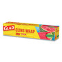 Glad Cling Wrap Plastic Wrap, 300 Square Foot Roll, Clear, 12/Carton View Product Image