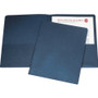 AbilityOne 7510005842489 SKILCRAFT Double Pocket Portfolio, Letter Size, Dark Blue, 25/Box View Product Image