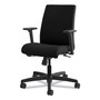HON Ignition Series Fabric Low-Back Task Chair, Supports up to 300 lbs., Black Seat/Black Back, Black Base View Product Image