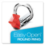 Cardinal Premier Easy Open Locking Round Ring Binder, 3 Rings, 2" Capacity, 11 x 8.5, Black View Product Image