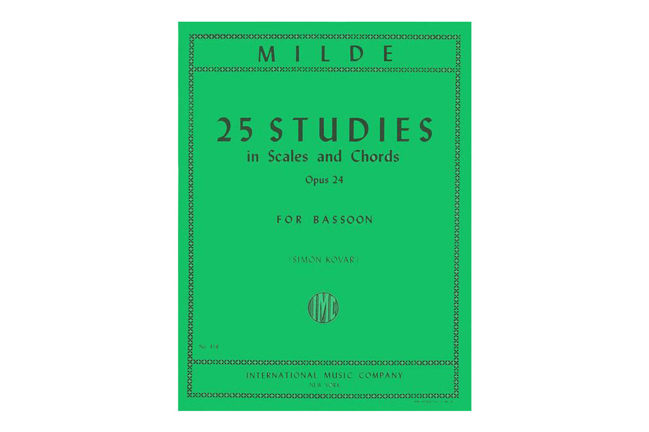 Milde 25 Studies in Scales and Chords, Op. 24 for Bassoon