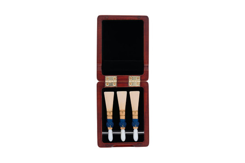 3-Reed Bassoon Reed Case with Mandrels - Stained