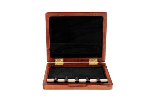 5-Reed Wood Bassoon Reed Cases by Oboes.ch - Stained