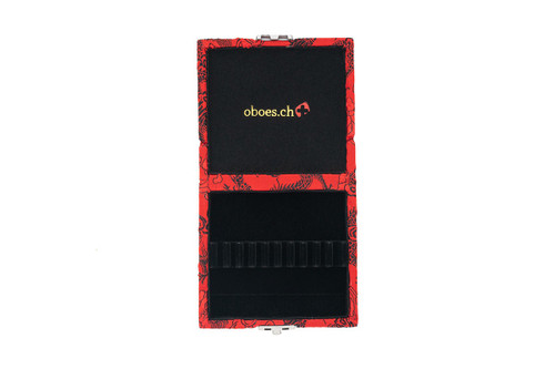 Oboes.ch 10-Reed Oboe Reed Case - Red with Black Dragon Design