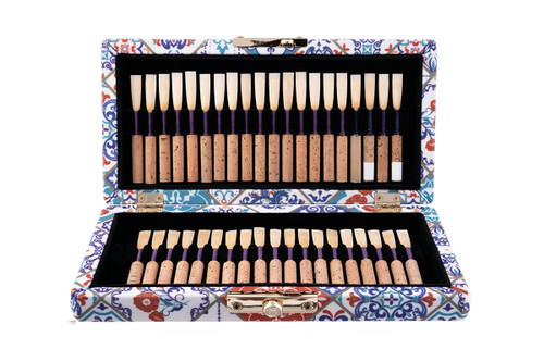 40-Reed Oboe Reed Case in Faux-Quilt Design