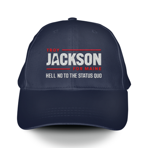 Jackson For Maine (Embroidered Navy Baseball Cap)