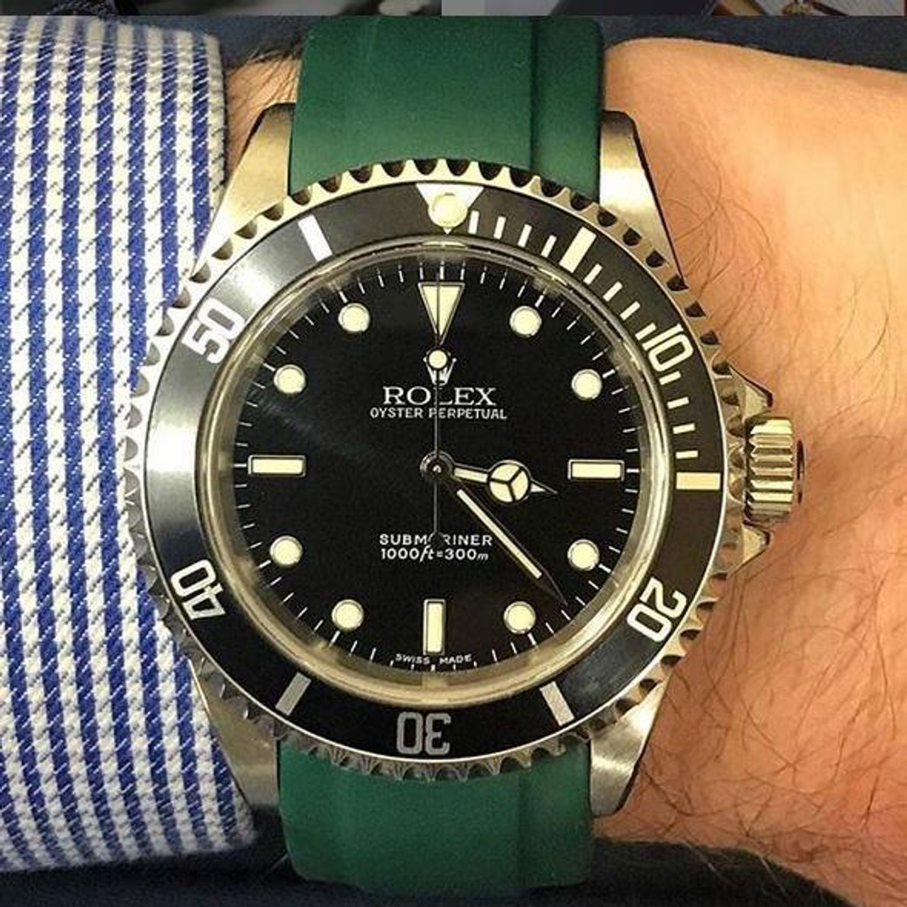 Rolex sales green strap