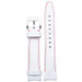 Everest Curved End Racing Leather Watch Strap White with Red stitching for Rolex Sports Models