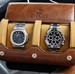 Everest Watch Roll for 2 Watches Espresso Brown