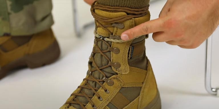 How To Blouse Your Military Boots Step 02