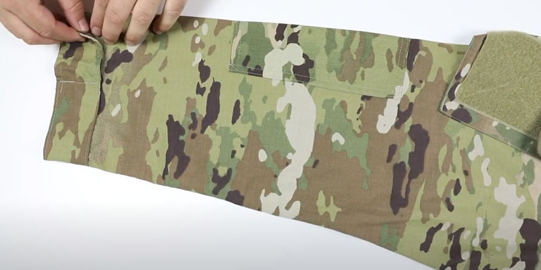 How To Roll Your Uniform Sleeves Camouflage Out Step 01
