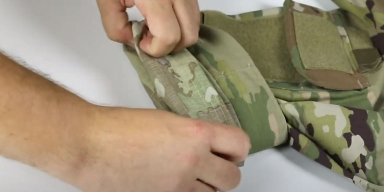 How To Roll Your Uniform Sleeves Camouflage Out Step 04