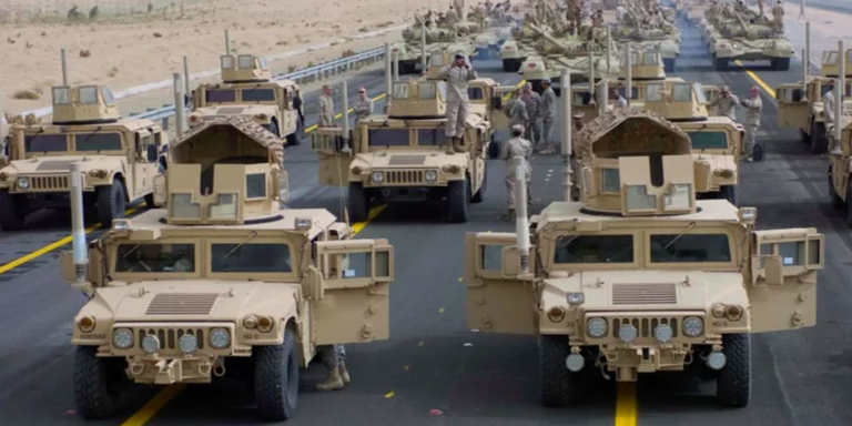 Elements Of A Military Convoy