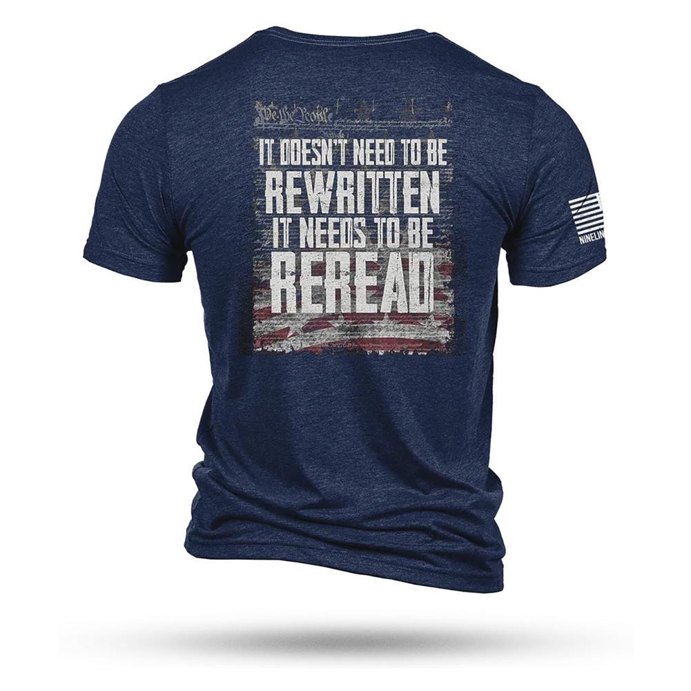 Nine Line Reread Not Rewritten T-Shirt