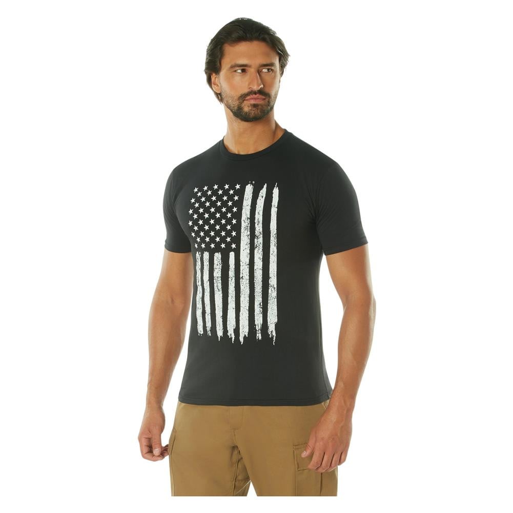 Men's Rothco Distressed Us Flag Athletic Fit T-Shirt