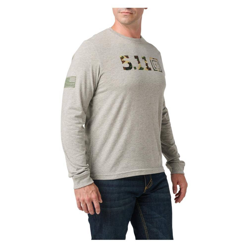 Men's 5.11 Woodland Camo Fill Long Sleeve T-Shirt