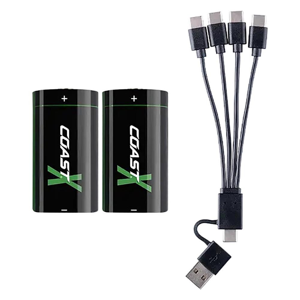 Coast ZITHION-X CR123 Rechargeable Batteries, 2 pack