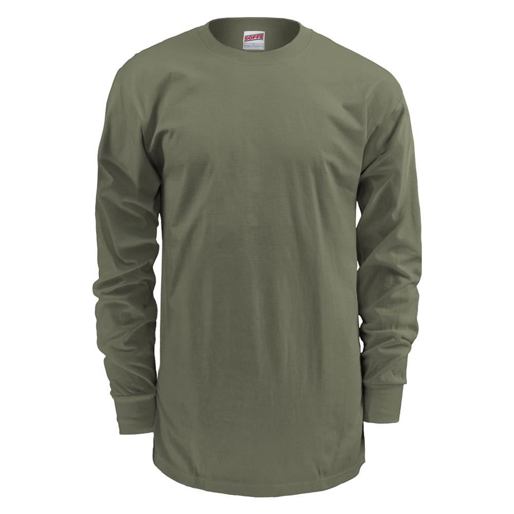 Men's Soffe Basic Crew Neck Long Sleeve T-Shirt