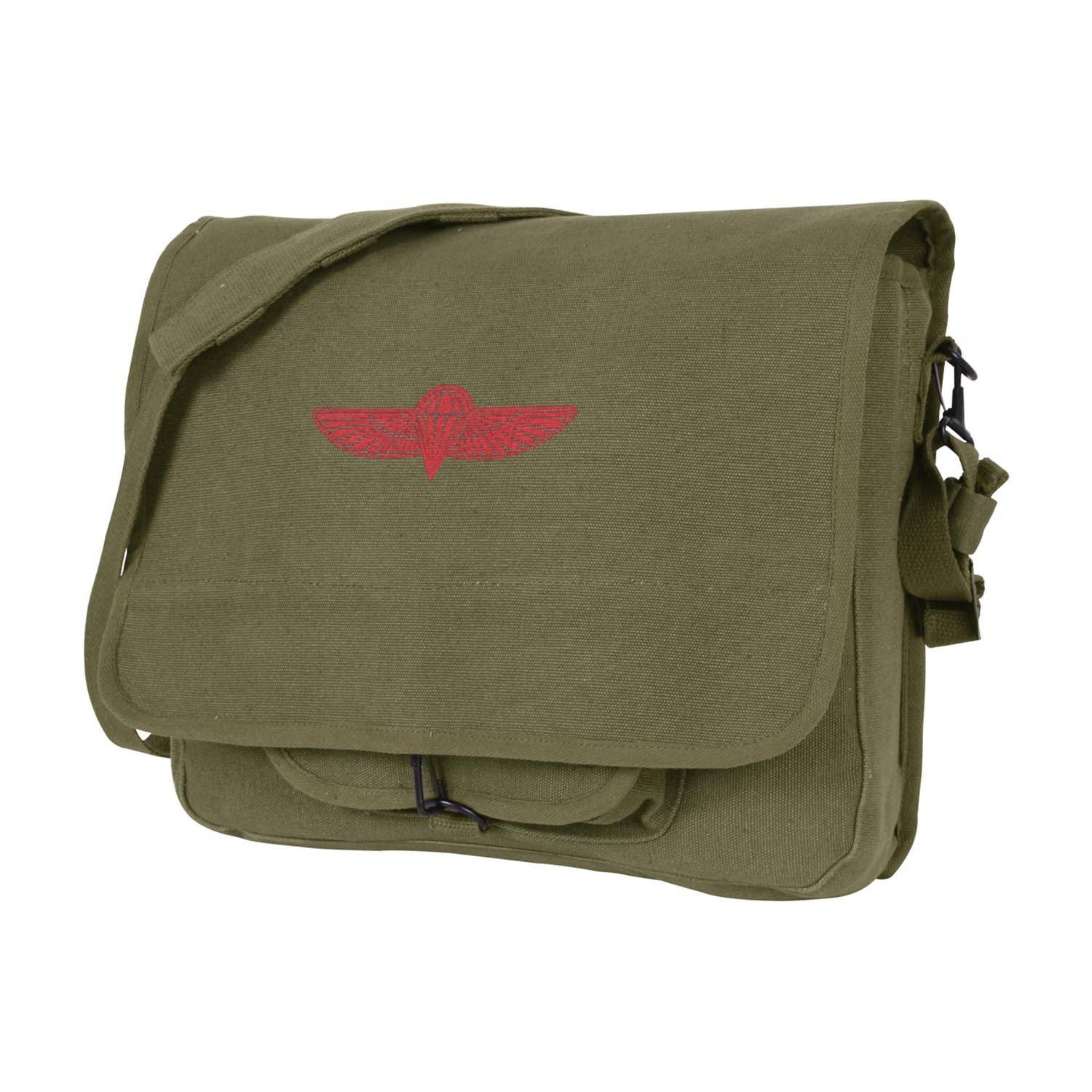 Rothco Canvas Paratrooper Messenger Bag - Olive Drab