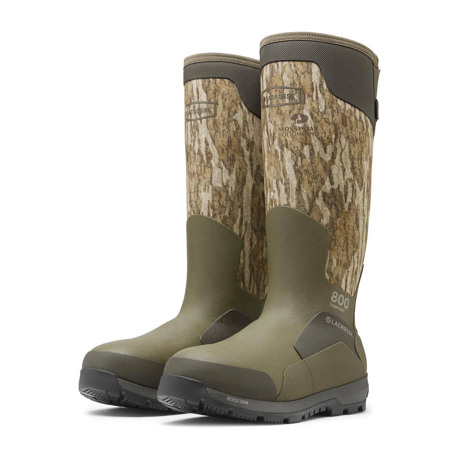 LaCrosse Men's Alphaburly Aero 17" Mossy Oak Bottomland 800G Boots