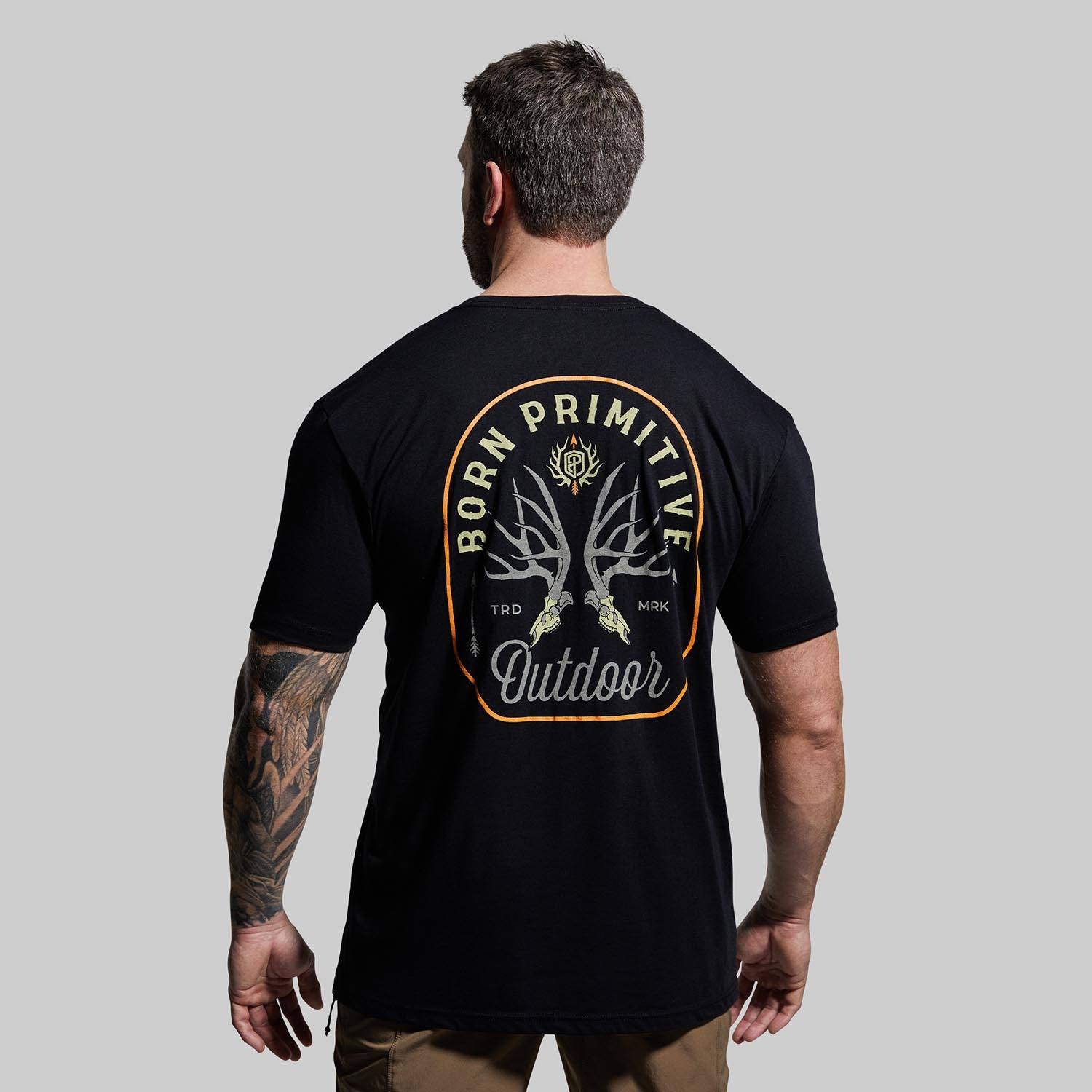 Born Primitive Men's Outdoor Mule Deer Badge Tee