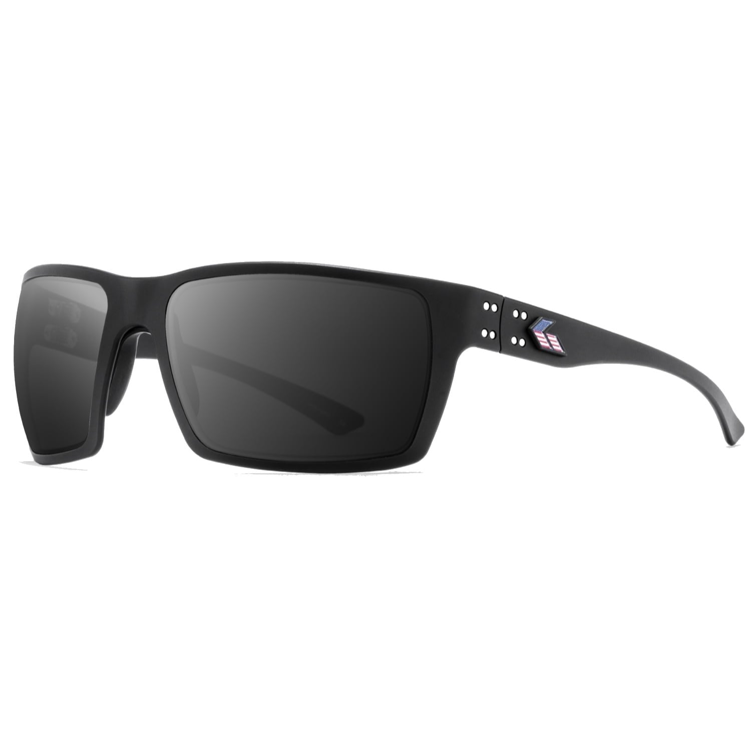 Gatorz Marauder Polarized Sunglasses, Black with Patriot G Logo & Smoke Opz