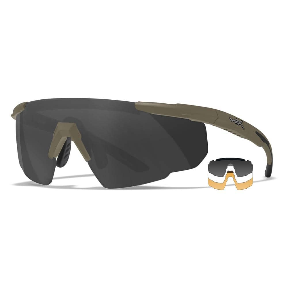 Wiley X Saber Advanced 3 Lens Array Sunglasses w/ Matte Tan Frame