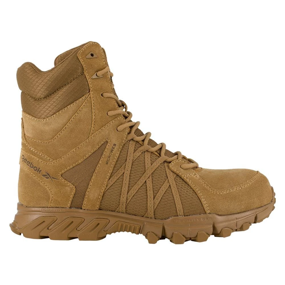 Men's Reebok 8" Trailgrip Tactical Composite Toe Side Zip Boots