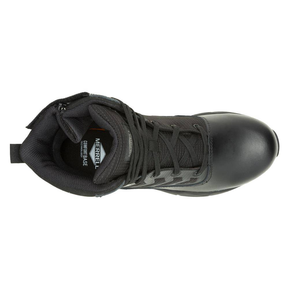 NEW MERRELL men\'s fullbench tactical zip waterproof boots in black Amazon.com: Merrell Men main image 2