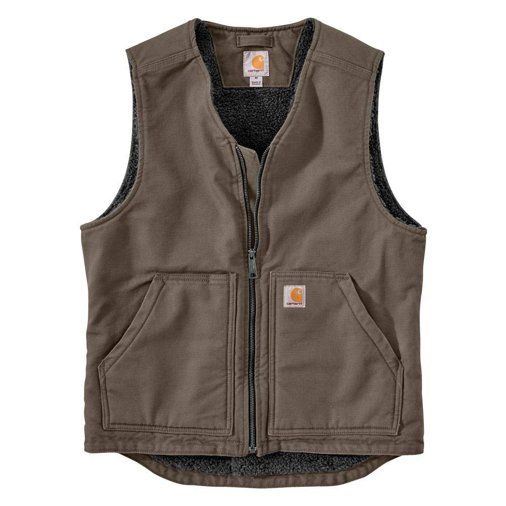 Men's Carhartt Relaxed Fit Washed Duck Sherpa-Lined Vest