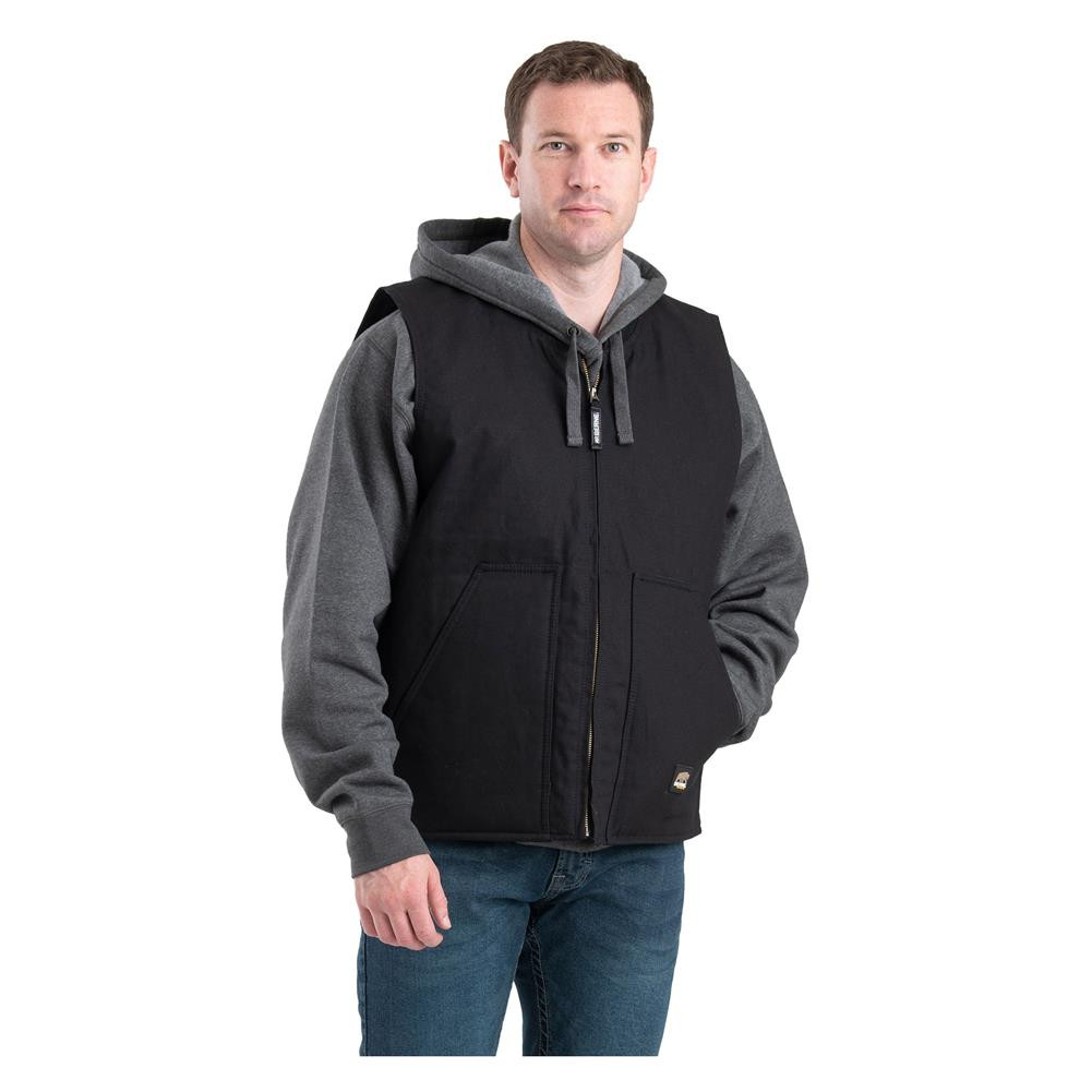 Men's Berne Workwear Duck Workmans Vest - Quilt Lined