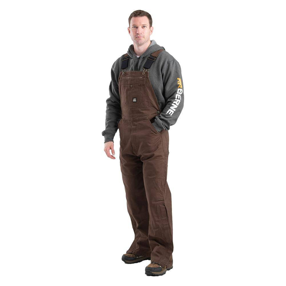 Men's Berne Workwear Unlined Washed Duck Bib Overalls