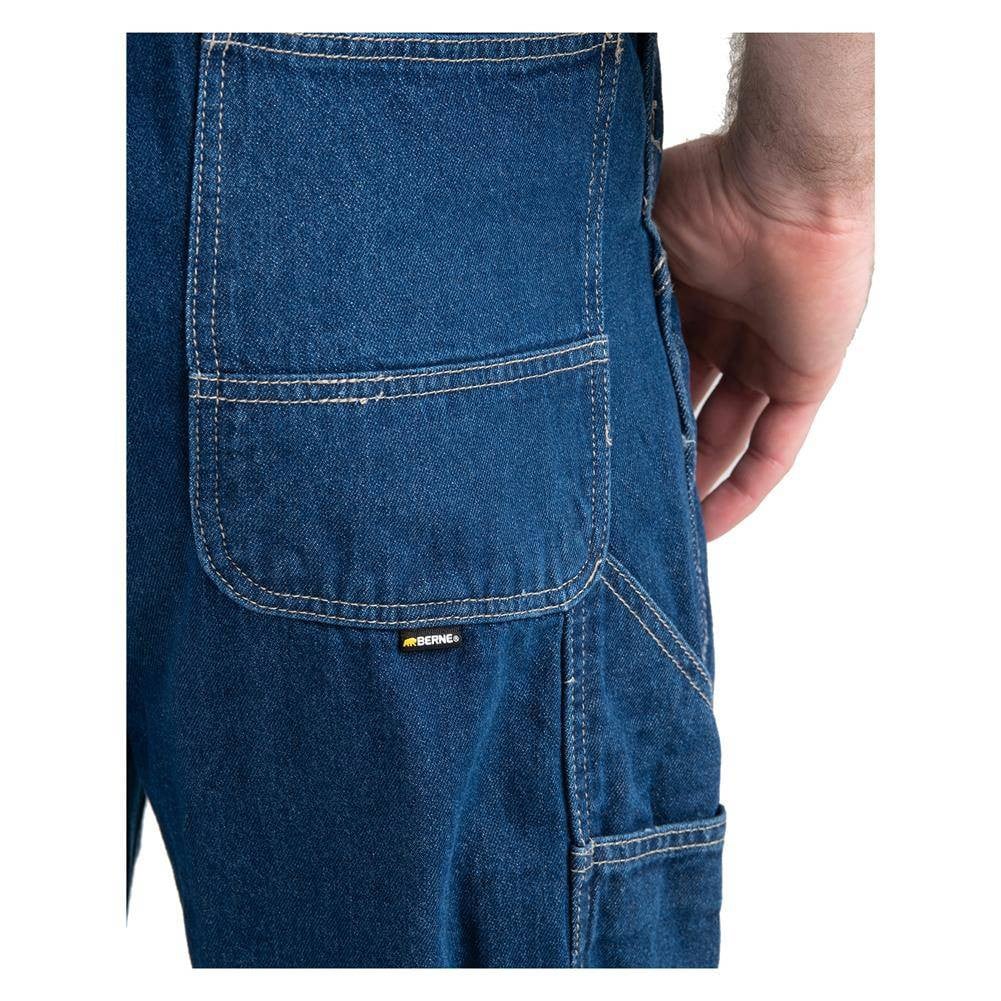 Men's Berne Workwear Original Unlined Washed Denim Bib Overalls