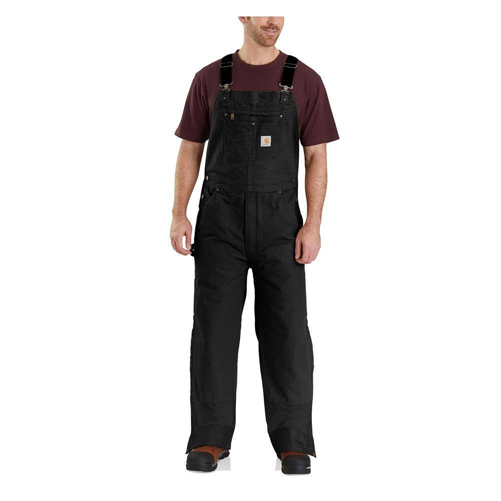 Men's Carhartt Insulated Loose Fit Duck 3 Warmest Rating Bib Overalls