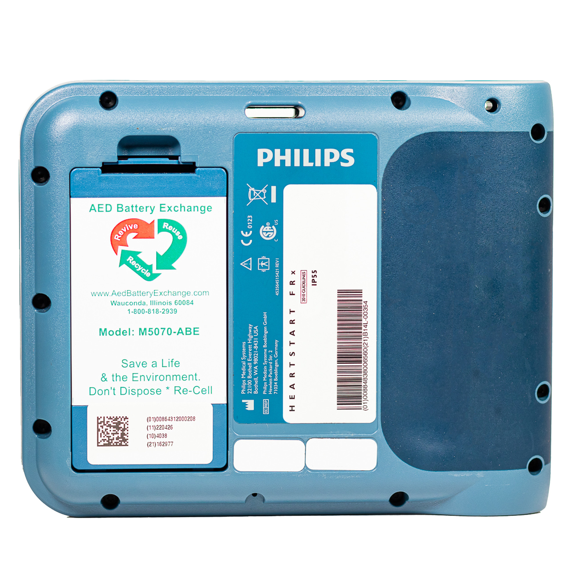 New Re-celled Replacement Battery for Philips FRx/OnSite/HS1 AED M5070A