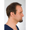 Kryolan Chin Beard (Style 09232) in Brown. Profile view. Sold by Norcostco.