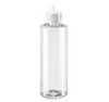 Clear Cylinder Bottle Flip-Top Cap 8oz