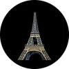 Eiffel Tower Silhouette - Rosco Color Glass Gobo #86719