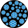 Hydrangea Blues - Apollo Glass Gobo #CS-3439