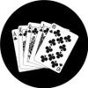 Straight Royal Flush Clubs - Apollo Glass Gobo #SR-0208