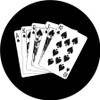 Straight Royal Flush Spades - Apollo Glass Gobo #SR-0209