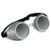 Atomic Ray Goggles - Silver with Mirror Lenses